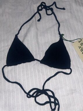 Women’s Navy Triangle Bikini Top - Daily Drills